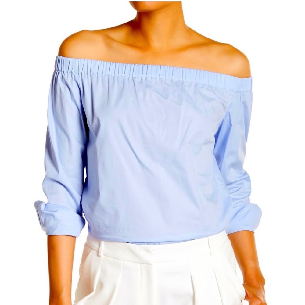 Hugo Boss Blue Bagiana Off The Shoulder Top